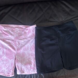 Tuff Athletics Pink and Black Bike Shorts